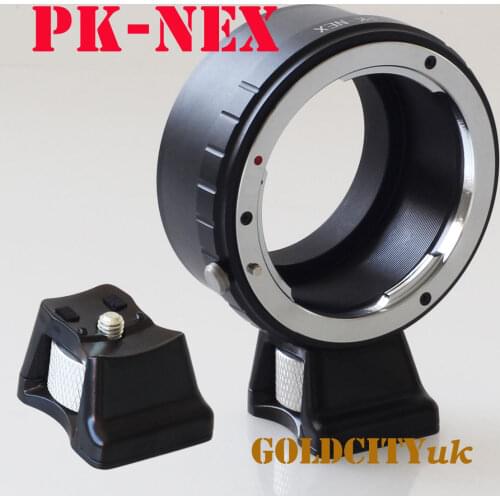 Pentax Pk mount lens to e mount adapter ring with Mini Tripod Stand for NEX3/C3/5/5N/6/7/5T A7 A7r A5100 A7s A3000 A6000 camera
