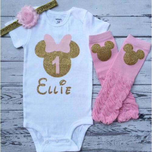 Personalized name Mini mouse first birthday bodysuit onepiece Tutu shirt legwarmers toodles Outfit baby shower party favors
