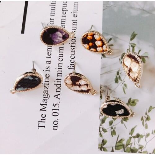 Alloy Water drop shape Pendant Charms DIY Material Jewelry Earring Accessories