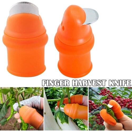 Silicone Thumb Knife Finger Protector Vegetable Harvesting Knife Plant Blade Scissors Separator Cutting Rings Garden Gloves