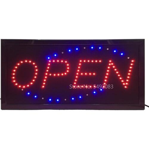 LED store Open sign Logo Advertising Light Board Home Decoration Bright Animated Motion Neon Business Store Billboard US EU Plug