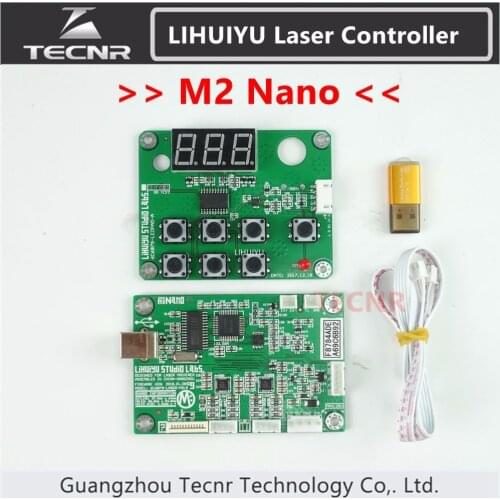 TECNR LIHUIYU Nano M2 Co2 Laser Main Board + Dongle B + Control Panel Board CorelLaser CO2 Laser stamp machine K40 3020 3040