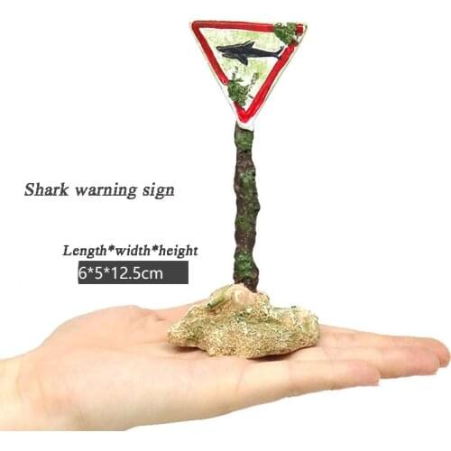 Aquarium Resin Decorations Fish Tank Warning Sign Landscaping Accessories Pet Products Funny Ornaments Fish Aquarium Stuff