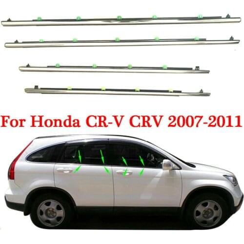 For Honda CR-V CRV 2007-2011/ 2012-2015 Car Window Moulding Trim Weatherstrips Seal 4pcs
