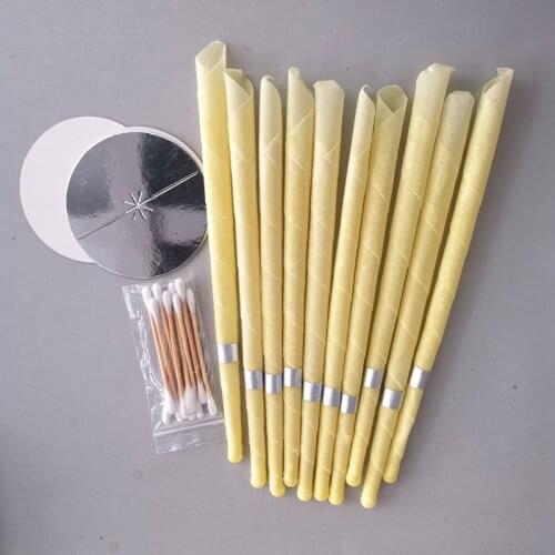 10pcs Ear Candles Ear Wax Clean Removal Natural Beeswax Propolis Indiana Therapy Fragrance Candling Cone Candle Relaxation
