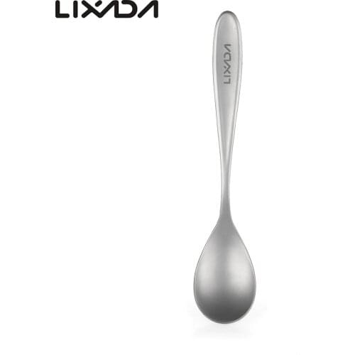 Lixada Titanium Spoon Fork Dinner Spoon Fork Table Spoon for Home Hiking Picnic Traveling Camping Equipment Outdoor Tableware