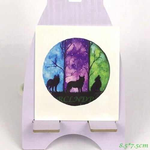 Waterproof Temporary Tattoo colorful rhinoceros tree moon giraffe grassland tatto stickers flash tatoo fake tattoos for kid 7