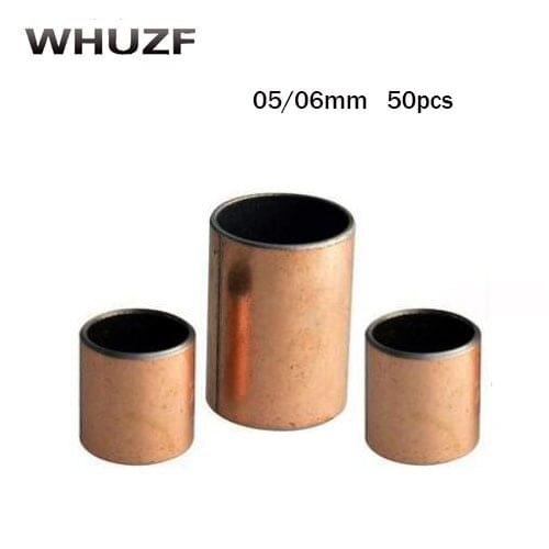 50pcs SF-1 Self Lubricating Oilless Bearing Bushing 05/06mm Inside Diameter 5mm 6mm