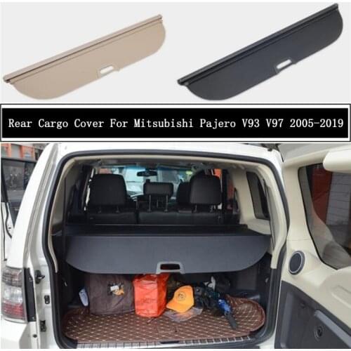 Rear Cargo Cover For Mitsubishi Pajero V93 V97 2005-2019 Partition Curtain Screen Shade Trunk Security Shield Accessories Black