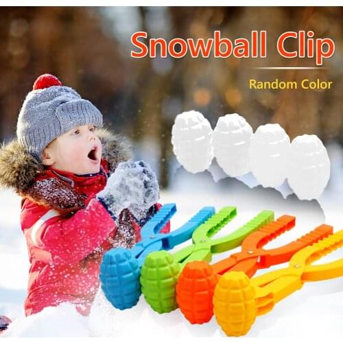Winter Plastic Snowball Maker Clip Kids Safety Snow Sand Ball Mold Snowball Fight Toy for Children Outdoor Fun Sports Random
