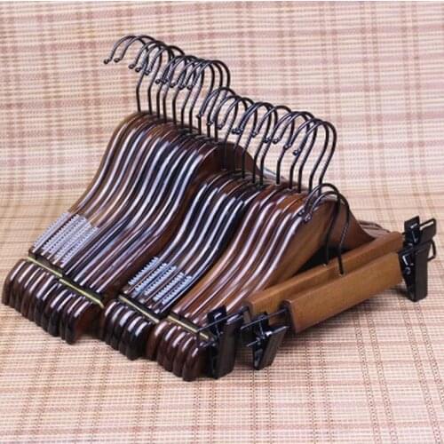 10pcs/lot Vintage wood hangers Anti-slip hangers for clothes Childrens anti-slip hanger Clothing hanger rack