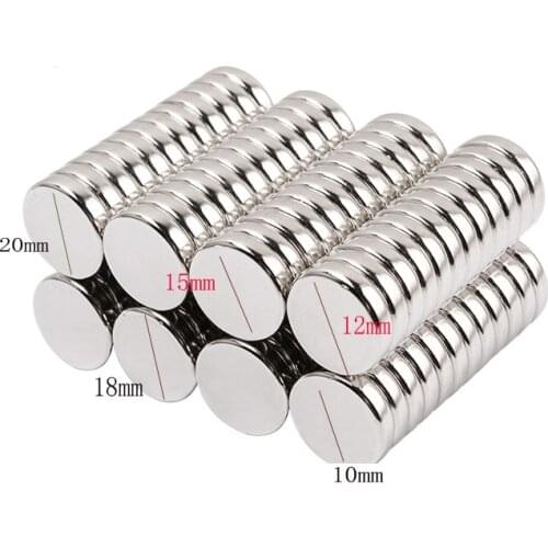 20Pcs/lot 10/12/15/18/20mm Hidden Metal Magnetic Button Snap Magnet Fastener Handbag Clasp Bag Purse Hand Sewing Buttons