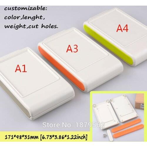 [3 colors] Once pcs 171*98*31mm plastic electronics project box abs handheld control enclosure diy led PCB junction outlet box