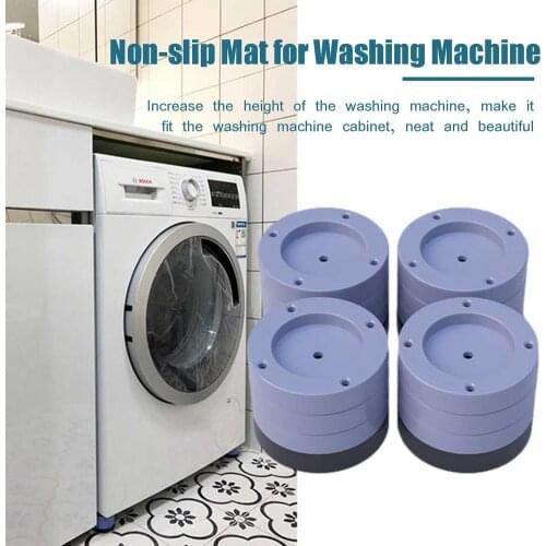4pcs Anti-slip And Noise-reducing Washing Machine Feet Non-slip Mats Refrigerator Anti-vibration Pad Kitchen Bathroom Mat