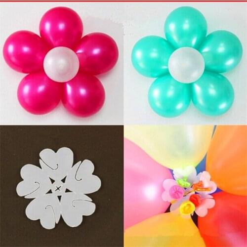 5pcs 5 Hole Flower Balloon Clip Flower Balloon Clips Birthday Party Clip Balls Helium Balloon Clips Anniversaire Balloon Buttons
