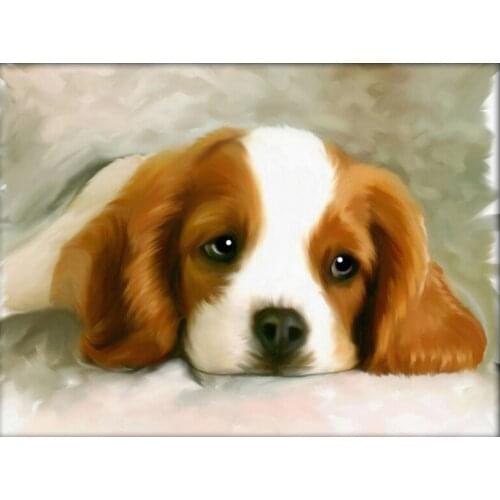 5D DIY diamond painting Cartoon puppy lazy dog Diamond Embroidery Full Cross Stitch Rhinestone Mosaic Home Decor Handmade Gift