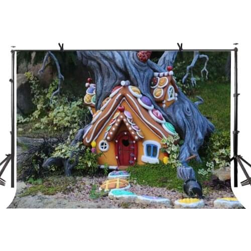 7x5ft Cartoon Scene Backdrop Cartoon Magical Cottage Scene Photography Background and Studio Photography Backdrop Props