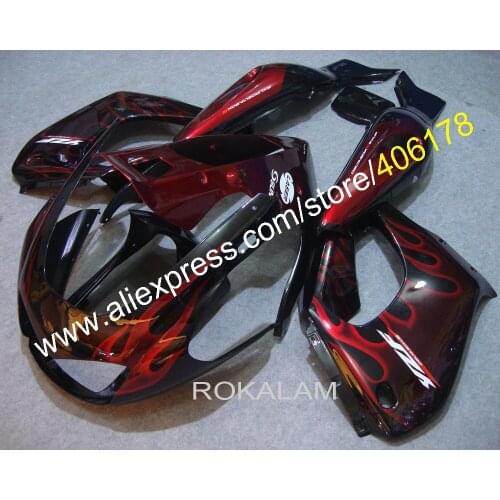 97-07 YZF1000R Body Kit For Yamaha YZF1000R Parts Thunderace 1997-2007 Red Flame Sport Street Motorcycle Fairing Kit
