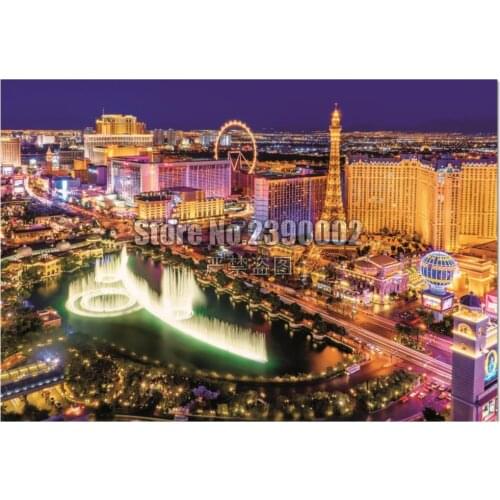 Diy 5D Diamond Painting Las Vegas Neon Diamond MosaicMonuments & Buildings Diamond Embroidery Cross Stitch Home Decor Art Gifts