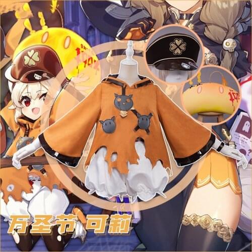 Anime Genshin Impact Klee Game Suit Cute Dress Party Uniform Cosplay Costume Special For Halloween Women Free Shipping 2021New