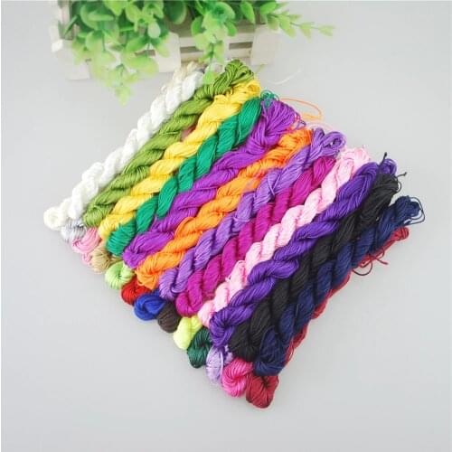 Kindergarten Handmade DIY Kumihimo cords 1mm Macrame Nylon Cord Silk Beading Thread Braided String Multi 250meters/lot DS206