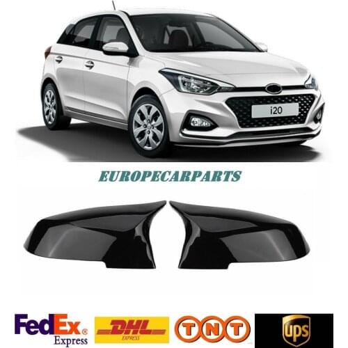 For Hyundai i20 2014-2019 Bat Mirror Cover Piano Black 2 pieces