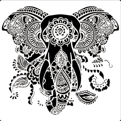 30 * 30 cm diy craft Animal elephant mold for painting stencils stamped photo album embossed paper card on wood, fabric,wall