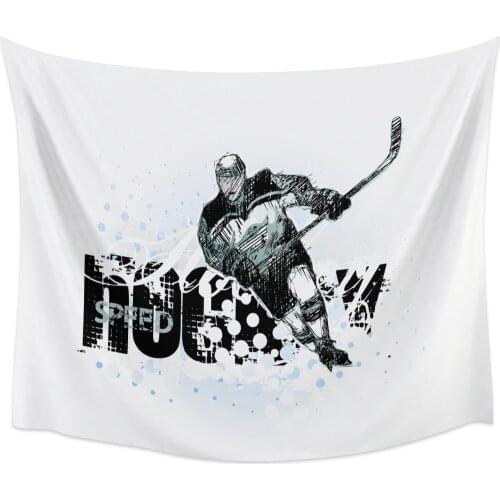 Ice Hockey Player Ice Speed Wall Tapestry Home Wall Decor Tapestry Bedroom Tapestry Wall Hanging Picnic Mat Yoga Mat