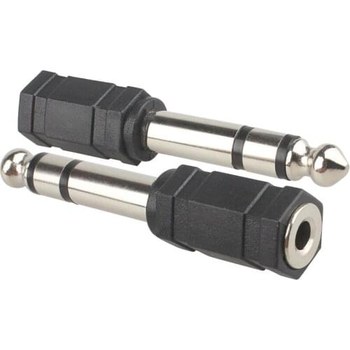 IRIN 2pcs Black Audio Adapter Copper head Plastic 6.5mm to 3.5mm Guitar Amplifier Jack Mix / Handset MIC / Audio Adapter