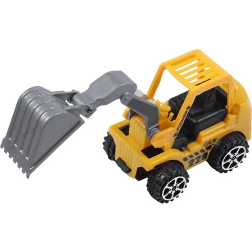 6 Styles Mini Diecast Plastic Construction Vehicle Engineering Cars Excavator Model Toys For Children Boys Gift