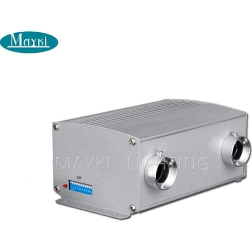 Maykit Secure DMX Fiber Sensory Toys Lights Kit Light Generator Optic Fiber DMX Dual Ports 10W Wall Hall Ceiling Use