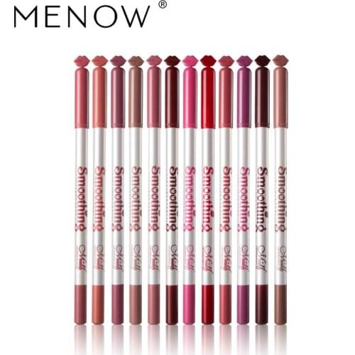 Menow/ Mellow Makeup P124 Lip Liner 12 Color Mixed Color Waterproof Lipstick Pen Cosmetics Trade