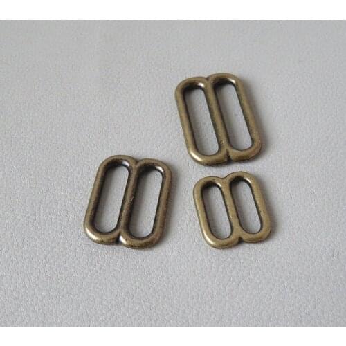 100Pcs/Lot Metal Slider Tri Glides Adjustable Buckle For Bag Straps Belt Ring Hardware Pet Dog Collar Shoes Clasp Accessory