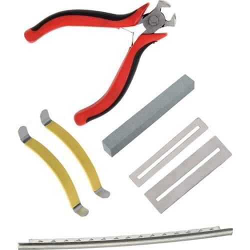 24Pcs Electric Guitar Fret Wire Fretwire Set 2.2Mm & 1 Set Professional Luthier Tools Repair Kit