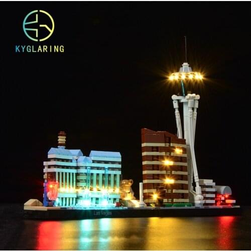 Kyglaring Led Lighting Set DIY Toys for Creator 21047 Architecture Las Vegast Building Blocks