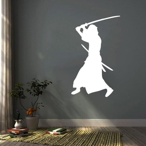 Kendo Sticker Sword Decal Japan Ninja Poster Vinyl Art Wall Decals Pegatina Quadro Parede Decor Mural Kendo DW6668