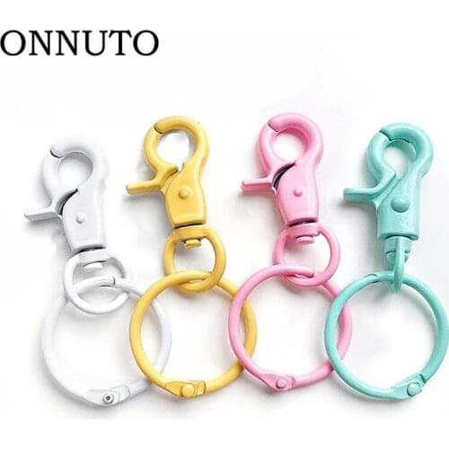 Wholesale Alloy Keyring Popular Classic Lobster Clasp Clips Key Hook Keychain For DIY Craft Keychain Jewelry Making Accessories