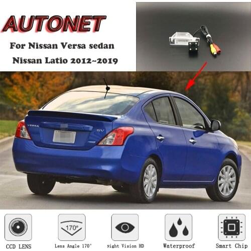 AUTONET HD Night Vision Backup Rear View camera For Nissan Versa for Nissan Latio sedan 2012~2019 license plate camera