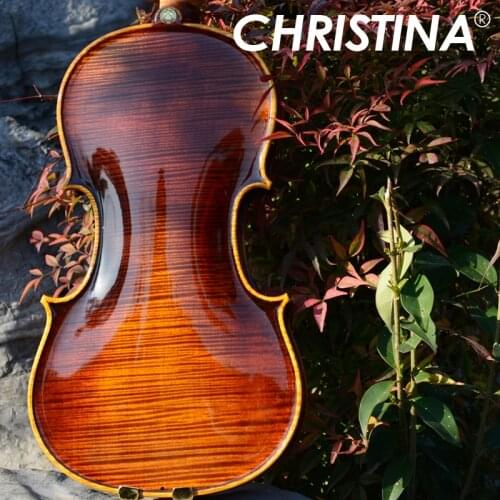 Master Christina Solo S500 Professional Violin 4/4 with imported Europe Maple wood material, violino 3/4 + fiddle case,rosin,bow