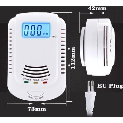 2 IN 1Wired LPG Gas Detector Combustible Natural Gas Sensor Voice Prompt Warnig Gas Leakage Alarm Sensor for Home Security