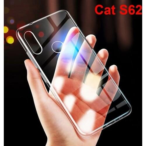 Transparent Phone Case For CAT S62 Pro Silicone Caso Coque Protection Soft Black TPU Case For CAT S62 S52 S42 H+ Back Cover Etui