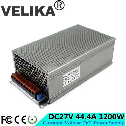 Adjustable 27VDC Power Supply Switching 44.5A 1200W Driver Transformer 110V 220V AC to DC 27V SMPS for strip lamp Light CNC CCTV