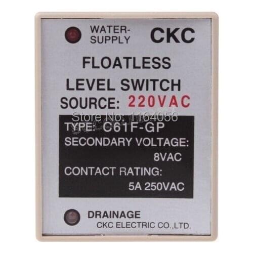 Liquid Control Relay Floatless Level Switch C61F-GP 110V SPDT 1NO 1NC 8 Pins Controller & Base
