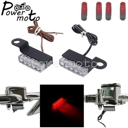 Mini LED Tail Rear License Plate Light Turn Signal Indicator Flash Blinke Taillight for Harley Chopper Bobber Triumph Scrambler