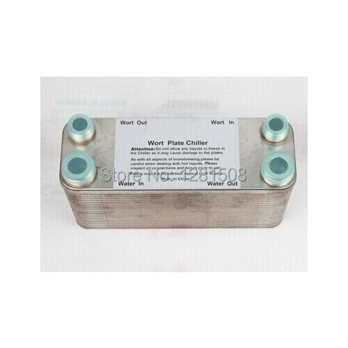 New 40 Plate Stainless Steel Heat Exchanger with1/2"male NPT X 3/4" male Garden hose Thread free shipping