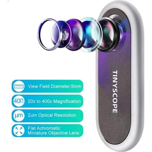 TinyScope digital mobile Microscope Camera Len 20x - 400x kids educational Camera microscope For All Phone Support iOS Android