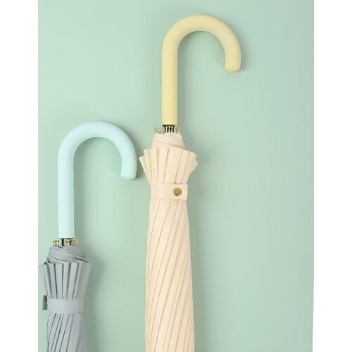 16-Bone Long Handle Umbrella Reinforced Large Double Net Red Umbrella Automatic Solid Men and Women Rain S Umbrella Handle