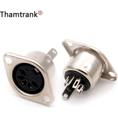 10PCS 5 PIN DIN Panel Mount 5 Pole DIN Female Jack Socket Solder Metal DIN Chassis Wire Connector