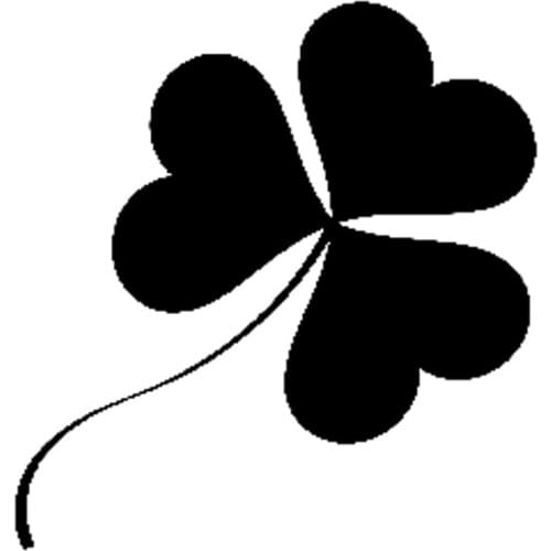 15.3cm*16cm Luck Plant Fashion Decor Car Accessories Vinyl Car Sticker Black/Silver S3-6199