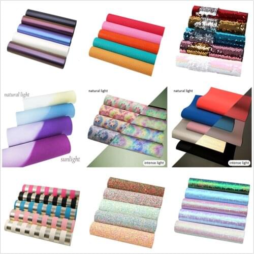 David accessories 7Pieces/set 20*33cm Semi-transparent Faux Synthetic Leather Fabric DIY Handmade Sewing Accessories,1Yc6207